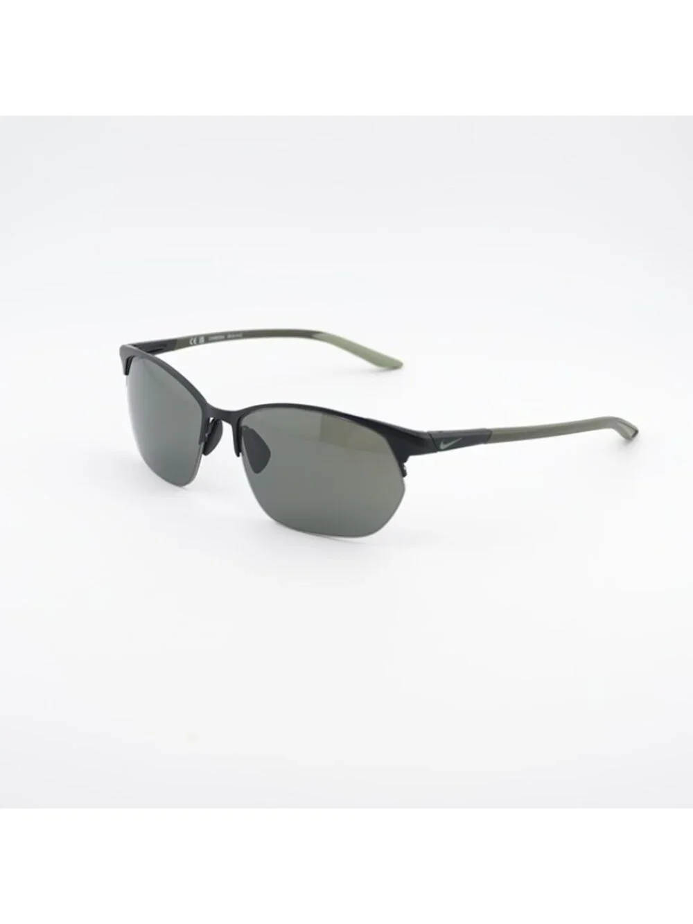 NIKE MODERN METAL ZONE N IU3289X 011 Sunglasses Back Square Frame, Green Lenses
